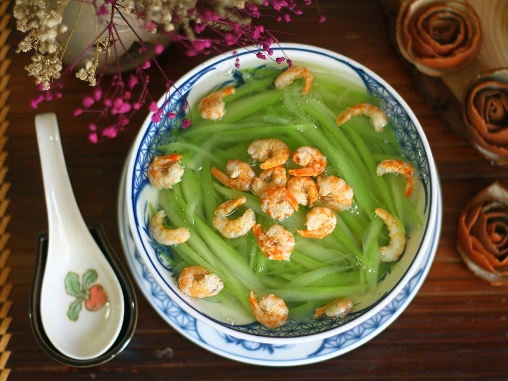 Canh bầu nấu tôm khô