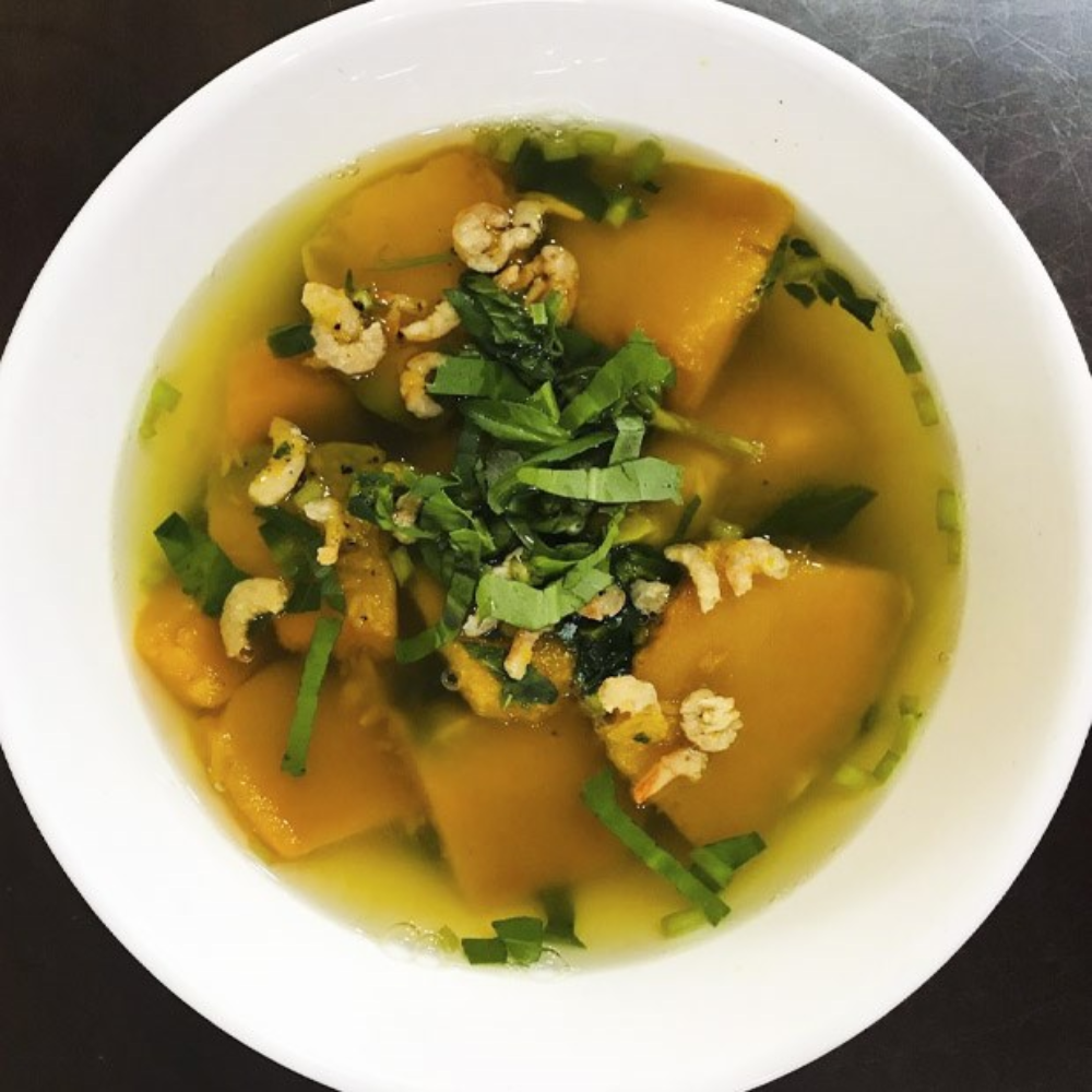 Canh Bí Đỏ Nấu Tôm Khô - Món Ăn Giàu Dinh Dưỡng