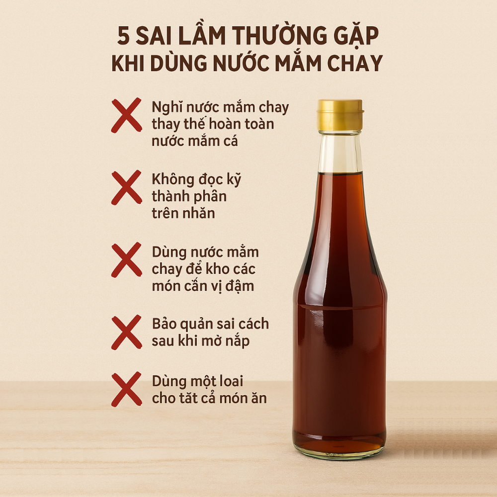 5 Sai Lầm Thường Gặp Khi Dùng Nước Mắm Chay