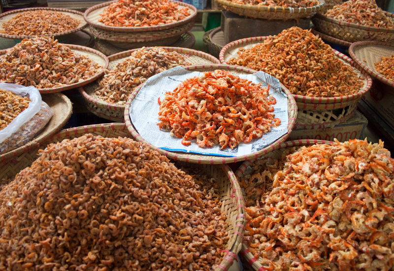 Tôm khô trong dưa món