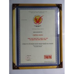 Bộ Giấy Tờ - Chứng Nhận Sản Phẩm Công ty cổ phần xuất nhập khẩu Sa Giang