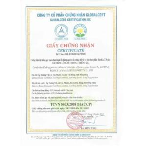 Bộ Giấy Tờ - Chứng Nhận Sản Phẩm Công Ty TNHH Phát Triển P&K