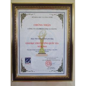 Bộ Giấy Tờ - Chứng Nhận Sản Phẩm Công ty cổ phần xuất nhập khẩu Sa Giang