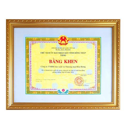 Bộ Giấy Tờ - Chứng Nhận Công Ty TNHH Sản Xuất Và Thương Mại Hòa Hưng