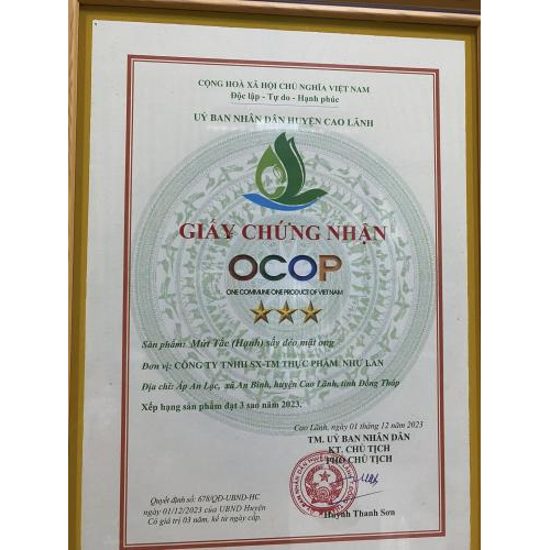 Chứng nhận sản phẩm OCOP