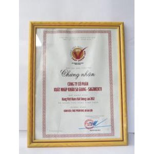 Bộ Giấy Tờ - Chứng Nhận Sản Phẩm Công ty cổ phần xuất nhập khẩu Sa Giang