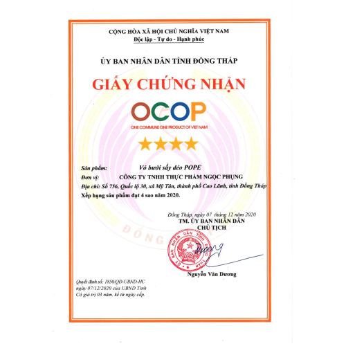 Giấy chứng nhận OCOP